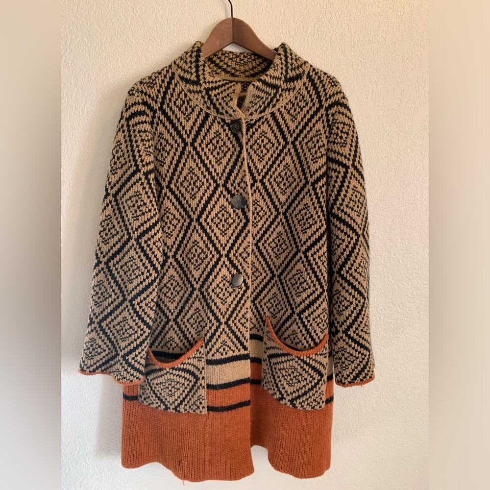 Multi-colored sweater cardigan